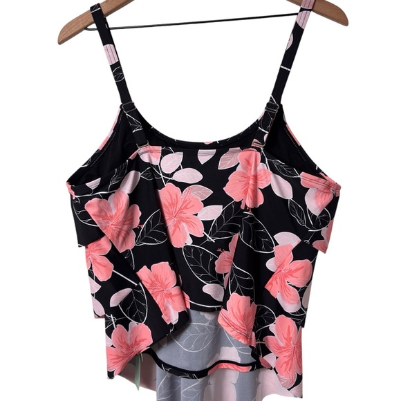 BEAUTIKINI RUFFLE FLORAL PRINT SWIMMING WOMEN TANKINI PLUS SIZE 18W NEW - Picture 2 of 5